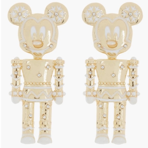 BaubleBar Jewelry - Disney x Baublebar Christmas Gold Mickey Mouse Nutcracker Dangle Earrings New